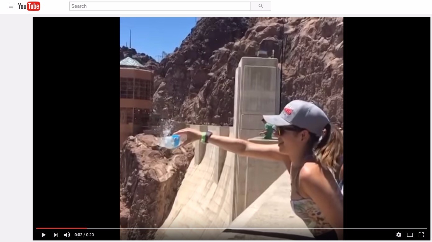 Here's why this water is pouring upwards at the Hoover Dam